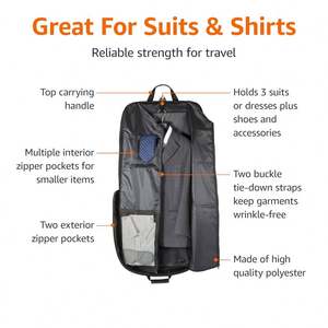 Free Sample Travel Garment <b>Bag</b> for <b>Storage</b> - Luggage Garment <b>Bag</b> for Hanging <b>Clothes</b> - Product Image 5