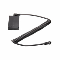 Batterie de cellule factice LP-E12 avec câble d'alimentation de port cc externe pour appareil photo Canon M M2 M10 M100 M200 M50MII