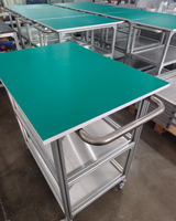 Banc de travail en profilé aluminium standard EU 4040, table de travail industrielle ESD 700X1000X900mm pour ligne d'assemblage, atelier électronique