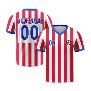 Camiseta de Fútbol Personalizada al por Mayor de la República Checa, Sublimada, Roja, Blanca y Azul, Transpirable, de Secado Rápido, MOQ Bajo - Product Image 1