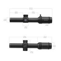 Lunette de visée tactique de chasse LPVO Vector Optics Forester 1-8x24 avec point lumineux central