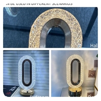 Lampe de table moderne en cristal LED APCITL, style nordique, personnalisable, commande tactile, intensité réglable, blanc chaud, pour chambre à coucher, restaurant, bar