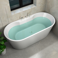 Baignoire de spa sur pied Mini baignoire de luxe Vente égouttoir en acrylique Design moderne BESMA B-7108 Garantie de 3 ans 1.7m