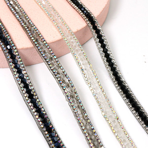 <span class=keywords><strong>Diamant</strong></span> strass avec film de repassage en maille adhésive au dos, chaîne de perles, robe de mariée, sac à chaussures, accessoires vestimentaires, dentelle - Product Image 1