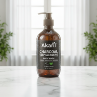 Gel Douche Rafraîchissant au Menthol Akaril, Blanchissant, Hydratant, Effets Éclaircissants et Nourrissants, Déodorant, Soin Corporel pour l'Été
