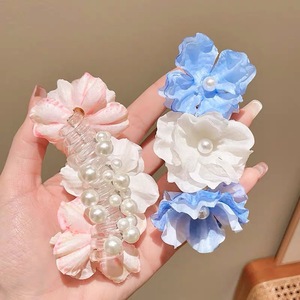 Vente en gros d'attaches élastiques à cheveux pour filles avec fleur pour cheveux pour femmes - Product Image 4