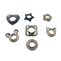 Personnalisé Nouveau Design Forme Carrée Différentes Tailles Métal Décoration Chaussure Oeillet Accessoires Hexagon Grommet