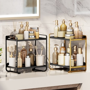 Étagère de rangement métallique autoportante multifonctionnelle pour salle de bain, organiseur de produits de toilette, parfums et cosmétiques - Product Image 3