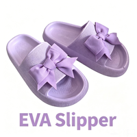 Nouvelles sandales d'extérieur tendance pour enfants, pantoufles d'été décontractées en EVA avec nœud