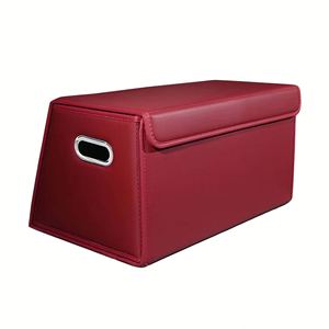 Car Organizer Large Capacity Interior <b>Folding</b> Leather Fur Home and Organization Garage <b>Storage</b> <b>Box</b> Custom Logo - Product Image 2