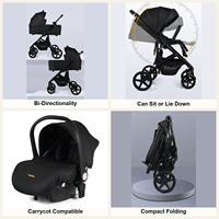 Haut paysage nouveau-né nacelle et siège auto luxe poussette bébé poussette système de voyage bébé poussette landau 3 en 1 avec siège auto