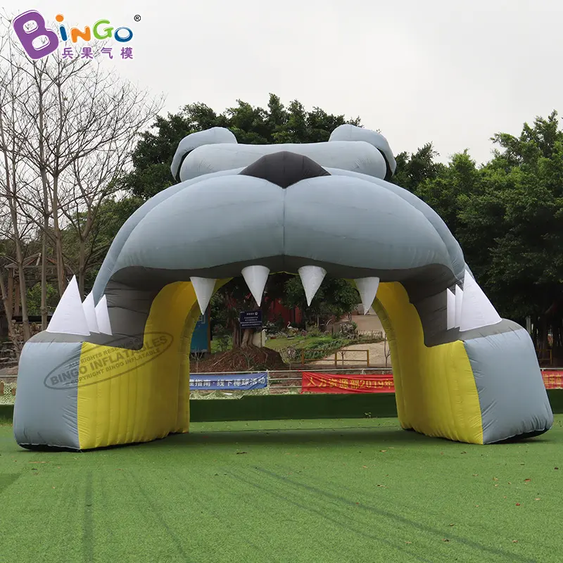 Por encargo 7,3x6,1x5,2 mH gigante inflable túnel tienda al aire libre publicidad inflable Bulldog túnel globo tienda para Decoración