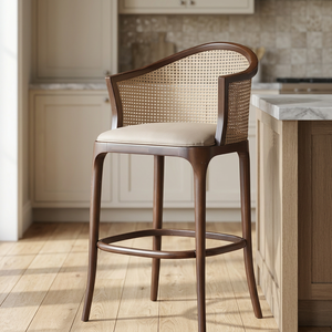 Indoor/<b>Outdoor</b> Hotel and Bar Chair with Wooden Side Table Industrial Iron Frame Modern Design Versatile for Restaurant Home Use - Product Image 4