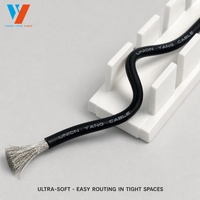 Fil de cuivre toronné en caoutchouc silicone ultra souple Union Yang UL3135, 8 AWG, 10 AWG, 12 AWG, résistant aux hautes températures 200°C
