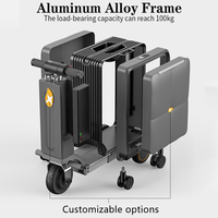 Valise intelligente de luxe à roulettes avec électricité pour les voyages d'affaires, valise scooter électrique