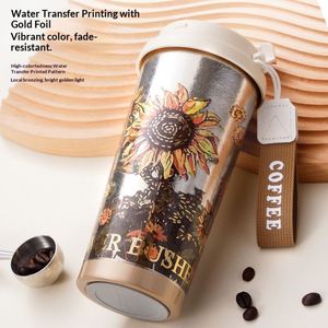 Tasse à café/eau isotherme en titane pur pour filles - Cadeau d'anniversaire portable, isolation thermique de 6 à 12 heures - Product Image 1