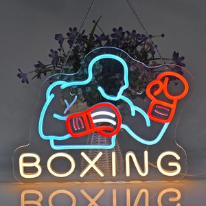 Boxing Letreros Neon LED indoor hanging ambient light shop <b>sign</b> wall decoration light entrance indicator light luminous <b>sign</b> - Product Image 6