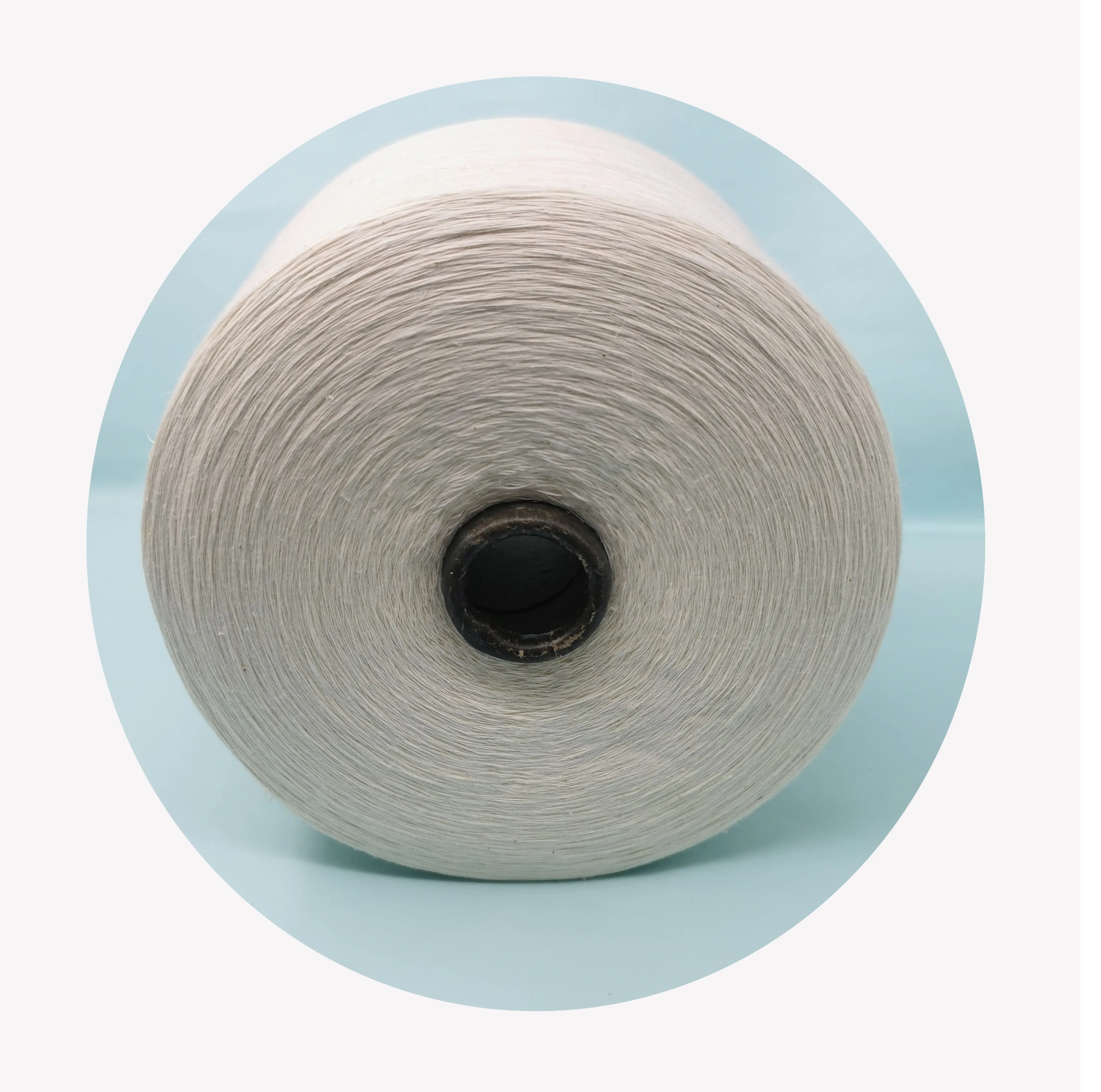 Ne 16s/1-Hilo de mezcla de algodón de cáñamo para tejer, disponible con color natural