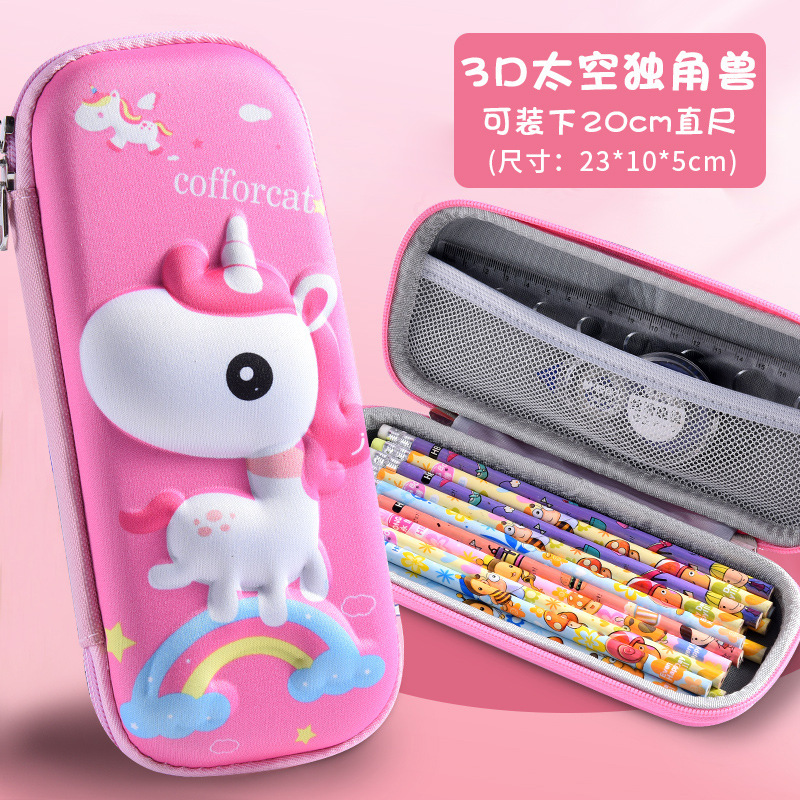 [space unicorn] single zipper/3d large capacity