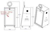 ANGE Photomaton miroir photomaton miroir magique avec étui photomaton avec imprimante écran tactile selfie