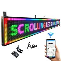 Letrero LED Programable con Mensajes Desplazables, Control por Aplicación, Texto Fijo, Resistente al Agua, Mini Matriz de Píxeles LED para Exteriores, para Camiones de Comida