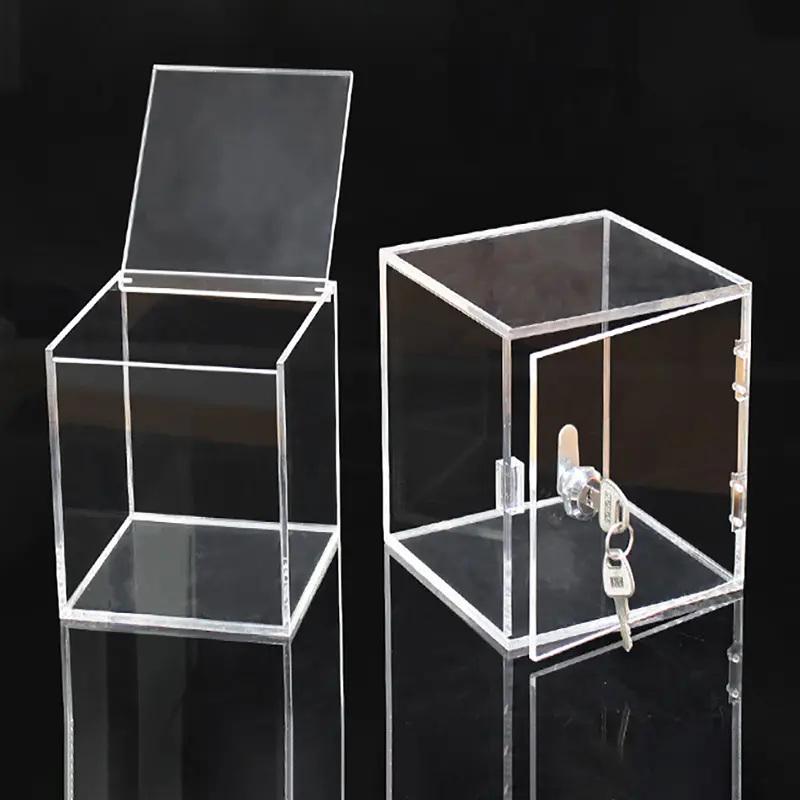 Akrilik malzeme şeffaf kutusu yüksek kaliteli özelleştirilmiş boyut ve LOGO hediye saklama kutusu akrilik kutu