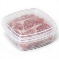 Boîte de conservation carrée transparente pour aliments surgelés, prête à consommer