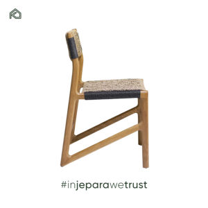 Aksel <b>Chair</b> Modern teak wood <b>chair</b> with synthetic rattan details combining durability comfort and fresh design - Product Image 4