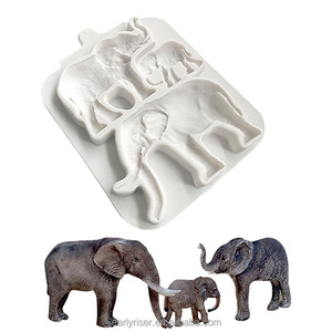 Early Riser Outils De Cuisson Prairie Lion Girafe Éléphant Chocolat Moule Flip Sucre Chocolat Gâteau Silicone Moule - Product Image 4