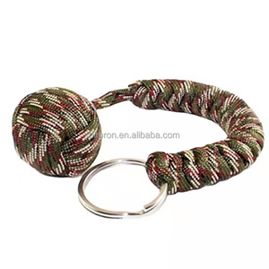 Cordino Intrecciato Mimetico Personalizzato con Sfera in <span class=keywords><strong>Acciaio</strong></span> Inox, Portachiavi in Paracord per Campeggio ed Escursionismo - Product Image 3