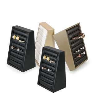 FADELI Nueva Bandeja de Exhibición de Joyería de Lujo en Cuero PU con Varios Colores para Exhibición de Anillos, Modelo <span class=keywords><strong>070</strong></span> - Product Image 1