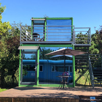 Deux étages maison préfabriquée maison conteneur avec 2 garage prix incroyable