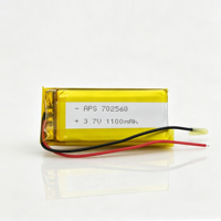 Batterie de poche NCM 3.7v 1100mAh 702560 Lipo Lithium Li Ion Cell Batterie Li-polymère Rechargeable Cellule de batterie lithium-ion