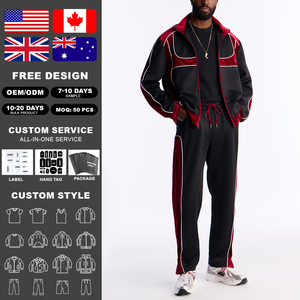 KingSen Wholesale Custom Polyester Velvet Patchwork <b>Track</b> <b>Jacket</b> <b>Men</b> Color Block Relaxed Fit Zip Up Sportswear Casual <b>Jacket</b> - Product Image 2