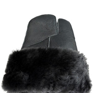 Gants en fourrure de mouton épais à doigts fendus, pour garder au chaud par temps froid, pour activités de plein air et ski, personnalisables - Product Image 6