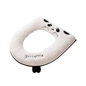 Housse de siège de toilette en peluche mouton souriant, style fermeture éclair, pour usage domestique, automne et hiver - Product Image 5