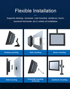 Panel sentuh industri Pc dipasang di dinding 21.5 ''1920*1080 250 Cd/M2 tanpa kipas Android industri semua dalam satu komputer Panel Pc