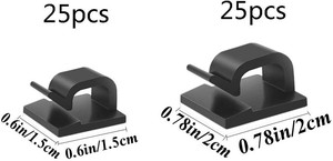 Excelente calidad ajustable 10mm 20 piezas Auto puerta autoadhesiva goma <span class=keywords><strong>Rtype</strong></span> Nylon plástico Cable eléctrico Clips abrazadera - Product Image 5