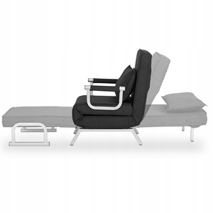 Factory Wholesale Metal Stand Convertible Adjustable Position Backrest Versatile Living Room Guest Loungers <strong>Bed</strong> <strong>Recliner</strong> - Product Image 4