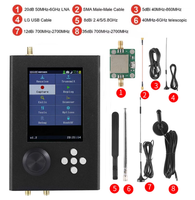 Kit complet d'unité SDR assemblée MLK Portapack H2 avec 5 antennes, amplificateur RF et câble de données