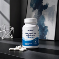 JAYHOO Capsules de glycinate de magnésium à haute absorption, magnésium chélaté, complément végétalien pour soutenir les muscles et le sommeil, OEM, marque privée