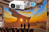 Projecteur laser LCD haute résolution WUXGA 5500 lumens compatible 3D Android 11 à courte focale avec prise en charge USB et performances élevées 16W intégré