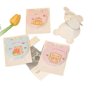 Portable Handheld <b>Mirror</b> Mini Round <b>Square</b> Creative Makeup <b>Mirror</b> Random Color Aluminum Frame Silver Lens Personal Gift - Product Image 4