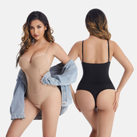 Body sculptant colombien sans couture pour femme grande taille, avec entrejambe ouvert, soutien-gorge bustier à armatures et string intégré