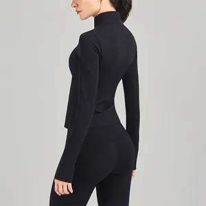 Phụ Nữ Ngoài Trời Của Tập Thể Dục Áo Khoác Trọng Lượng Nhẹ Zip up Tập Thể Dục Yoga Mặc Thể Thao Mỏng Phù Hợp Với Tập Thể Dục Tops Thể Thao Mặc