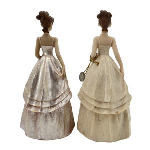 Ragazza della sposa figurina in abito da sposa per la decorazione della casa su ordinazione Polyresin Love europa arte popolare amore scultura Xiamen Port 720 pz - Product Image 3