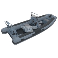 Bateau semi-rigide en aluminium à coque en V profond de 17 pieds (520 cm) avec pont ouvert soudé, pour la pêche sportive, la recherche et le sauvetage (SAR)