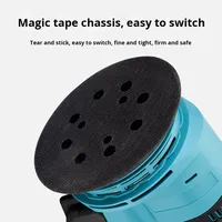 Ponceuse orbitale aléatoire sans fil 21V 5 pouces 125mm à vitesse variable, polisseuse à bois sans balais avec sac à poussière pour le detailing automobile