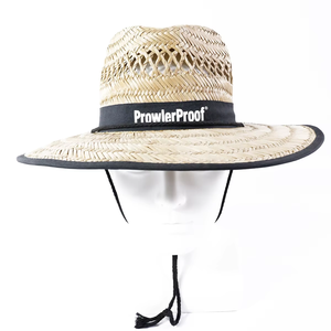 Chapeau de paille pliable personnalisé avec logo imprimé OEM, large bord, protection UV, cadeau promotionnel extérieur, souvenir - Product Image 5