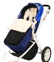 Couverture de poussette de haute qualité en peau de mouton pour l'hiver, couvre-pieds chaud pour poussette bébé